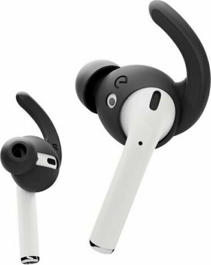 KeyBudz Ultra Ear Hook σε Μαύρο χρώμα για Apple AirPods