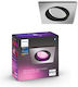 Philips Centura Square Metallic Recessed Spot with Integrated LED RGBW Silver 9x9cm. 1pcs