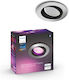 Philips Centura Rund Metallisch Einbau Spot mit integriertem LED RGBW Weiß 9x9cm. 1Stück