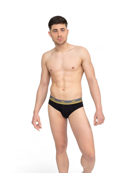 Nina Club Herren Slips Black / Gold 1Packung