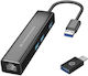 Conceptronic Hub USB 3 Porturi USB 3.0 Cu Conectare USB-A / USB-C