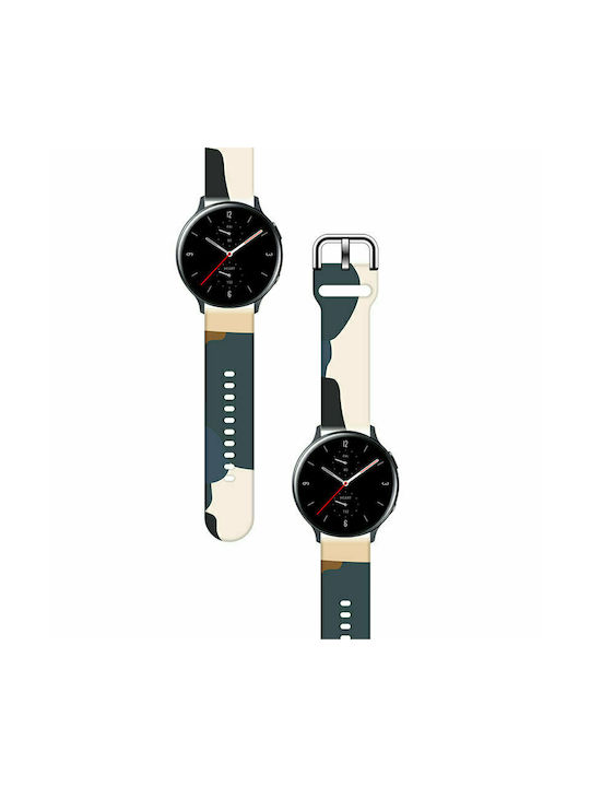 Hurtel Moro Λουράκι Σιλικόνης Camo Black (13) (Galaxy Watch (46mm) / Gear S3)