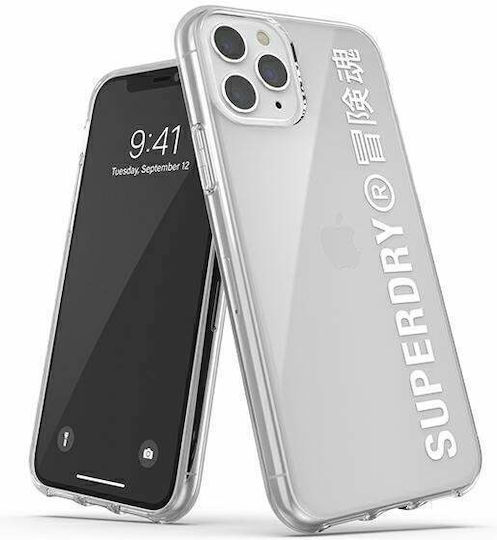 Superdry Snap Back Cover Σιλικόνης Διάφανο/Λευκό (iPhone 11 Pro)