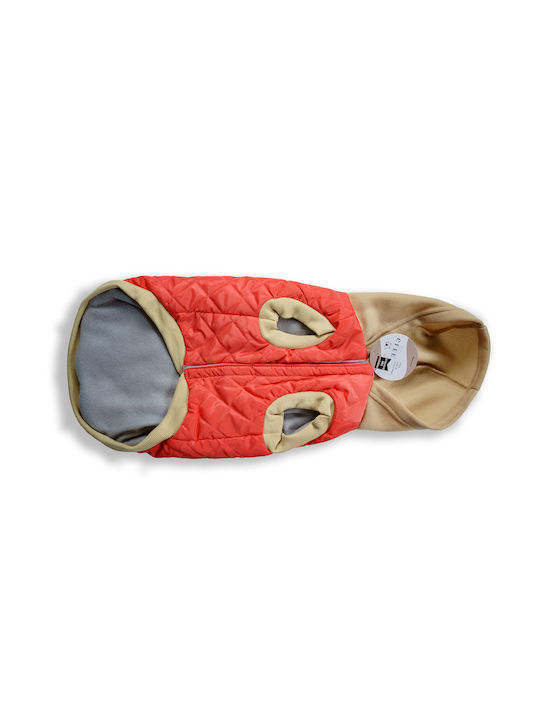 Glee Fleece / Waterproof Dog Coat with Hood with 35cm Back Length