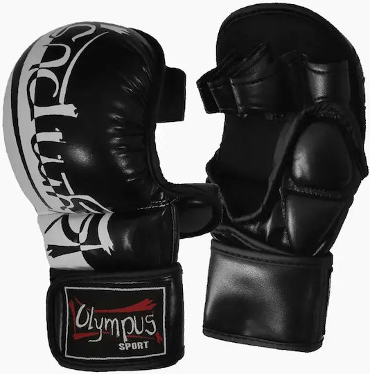 Olympus Sport MMA Gloves Made Of Synthetic Leather Black