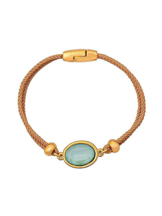 Excite-Fashion Bracelet made of Cord Gold Plated