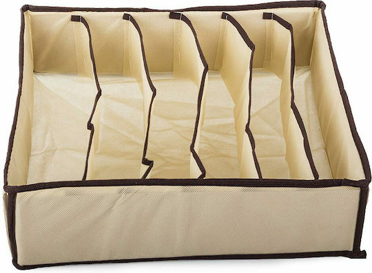 Fabric Drawer Organizer for Underwear / Socks in Beige Color 34x30x10cm 1pcs