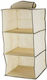 Fabric Hanging Storage Case For Clothes in Ecru Color 30x30x60cm 1pcs