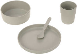 Laessig Feeding Set Uni made of Plastic Gray 4pcs