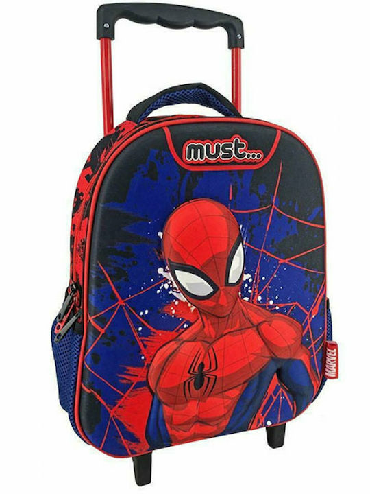 Must Spiderman School Bag Trolley Kindergarten Multicolored