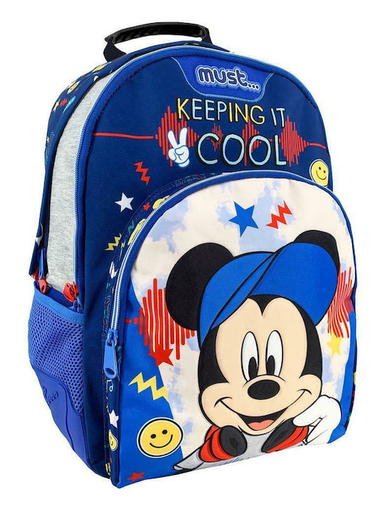 Must Mickey Păstrându-l Cool Ghiozdan Școlar de Spate Scoala primara Multicolor