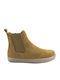 Suede Kids Boots with Zipper Tabac Brown