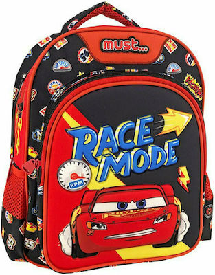 Must Cars Race Mode Σχολική Τσάντα Πλάτης Νηπιαγωγείου Πολύχρωμη