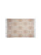 Zaros Damask Rug Rectangular Cotton with Fringes Ink