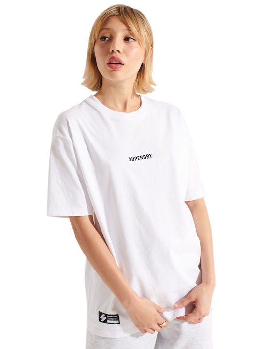 Superdry Γυναικείο Oversized T-shirt Optic White
