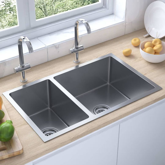 vidaXL Ένθετος Δεξιός Inox Σατινέ Μ71.5xΠ44cm vidaXL Ένθετος Δεξιός Inox Σατινέ Μ71.5xΠ44cm