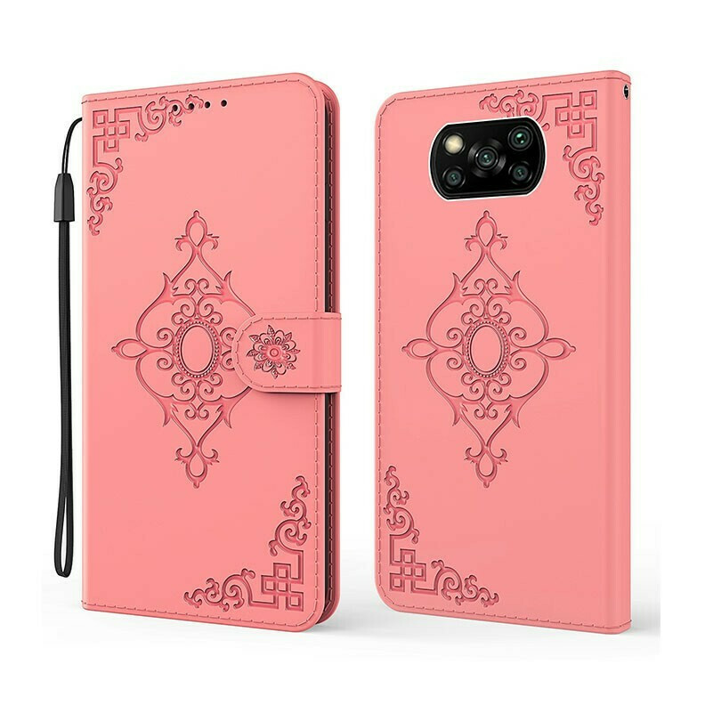 Embossed Fortune θήκη Πορτοφόλι Pink Xiaomi Poco X3 Nfcx3 Pro Skroutzgr 9566