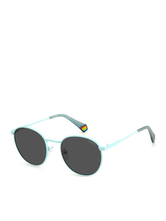 Polaroid Unisex Γυαλιά Ηλίου με Μπλε Μεταλλικό Σκελετό και Γκρι Polarized Φακό PLD6171/S MVU/M9