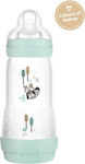 Mam Plastic Bottle Easy Start Anti-Colic Forest Anti-Colic with Silicone Nipple for 4+ months Turquoise Raccoon 320ml 1pcs