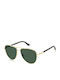 Polaroid Men's Sunglasses with Gold Metal Frame and Green Polarized Lens PLD4126/S J5G/UC