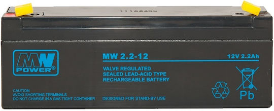 MW Power MW 2.2-12 UPS Battery with Capacity 2.2Ah and Voltage 12V 1pcs