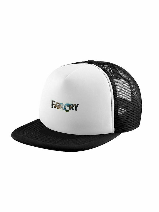 Farcry, Adult Soft Trucker Hat with Mesh Black/White (POLYESTER, ADULT, UNISEX, ONE SIZE)