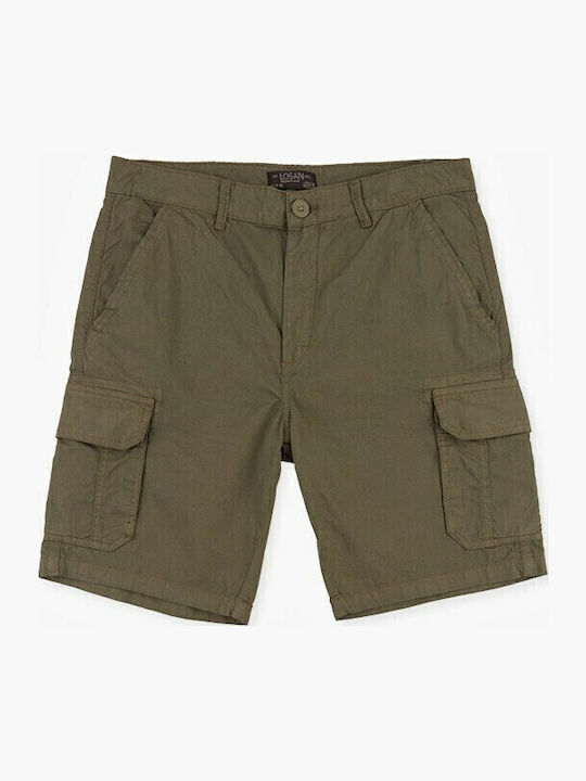 Pantaloni Scurți Bărbați Cargo Kaki
