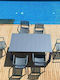 Σετ Τραπεζαρίας Εξωτερικού Χώρου Vegas Artemis 7τμχ Dark Grey