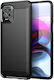 Hurtel Carbon Back Cover Σιλικόνης Μαύρο (Moto G100 / Edge S)