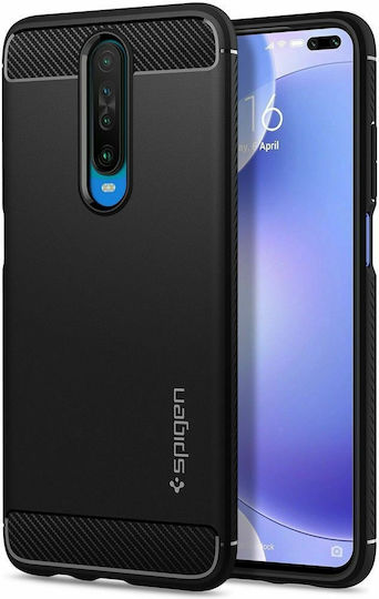 Spigen Rugged Armor Back Cover Silicon 1.3mm Negru (Poco X2)