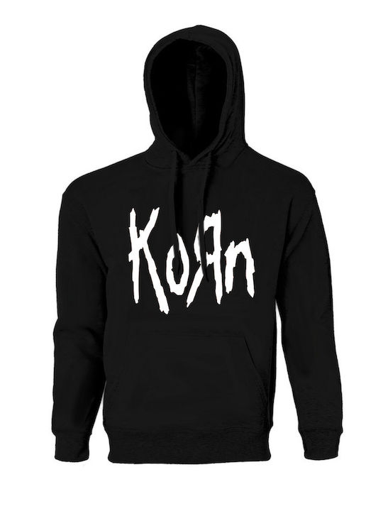 Korn Sweatshirt schwarz von Pegasus mit Kapuze und Taschen