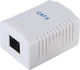 Equip Μονή Εξωτερική Πρίζα Δικτύου RJ45 Τύπου Cat6 σε Λευκό Χρώμα 235213