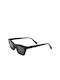 Caramello Women's Sunglasses with Black Plastic Frame and Black Lens 01-7298