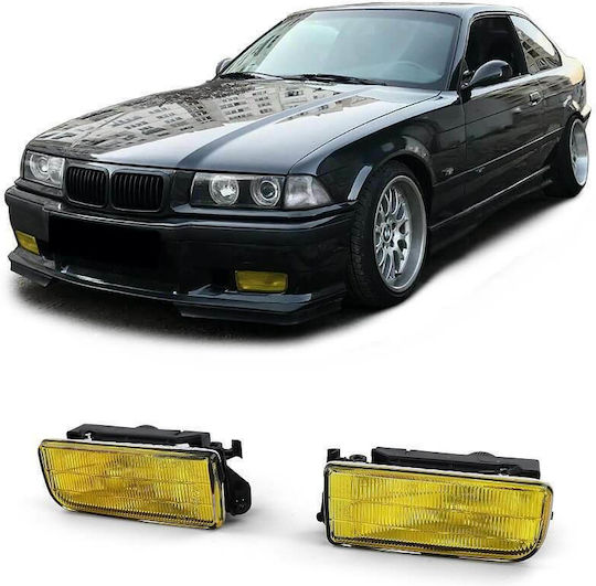 Square Foglights Car with Yellow Coloring BMW E36 1990-1999 2pcs