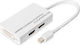 Digitus Converter mini DisplayPort male to DVI-D / DisplayPort / HDMI female White 1pcs DB-340509-002-W