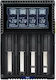 Geti GDC4U Ladegerät 4 Batterien Li-Ion/Ni-Cd/Ni-MH Größe AA/AAA/18650/16340/26650/14500