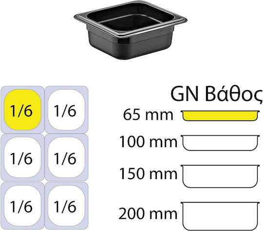 Ready Polypropylene Gastronorm GN1/6 H65mm