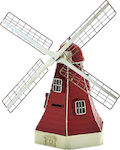 Windmill Money Box Metal Red