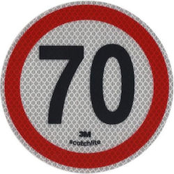 3M Truck Signage Plate Reflective Speed Limit Sticker "70" 15cm