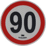 3M Truck Signage Plate Reflective Speed Limit Sticker "90" 15cm