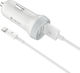 Devia Car Charger 3.1A with Ports: 2xUSB with Cable Lightning White Color