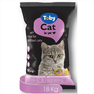 Farma Toby Cat Dry Food for Neutered Cats with Chicken 18kg