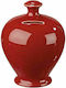 JK Home Decoration Classic Money Box Ceramic Red 15x15x15cm