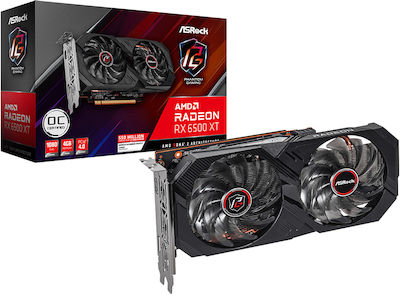 ASRock Radeon RX 6500 XT 4GB GDDR6 Phantom Gaming D OC Graphics Card