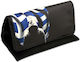 Cigar Accessories Greek Flag Καπνοθήκη από Δερματίνη Μαύρη με Μαγνητικό Κούμπωμα 13x8εκ.