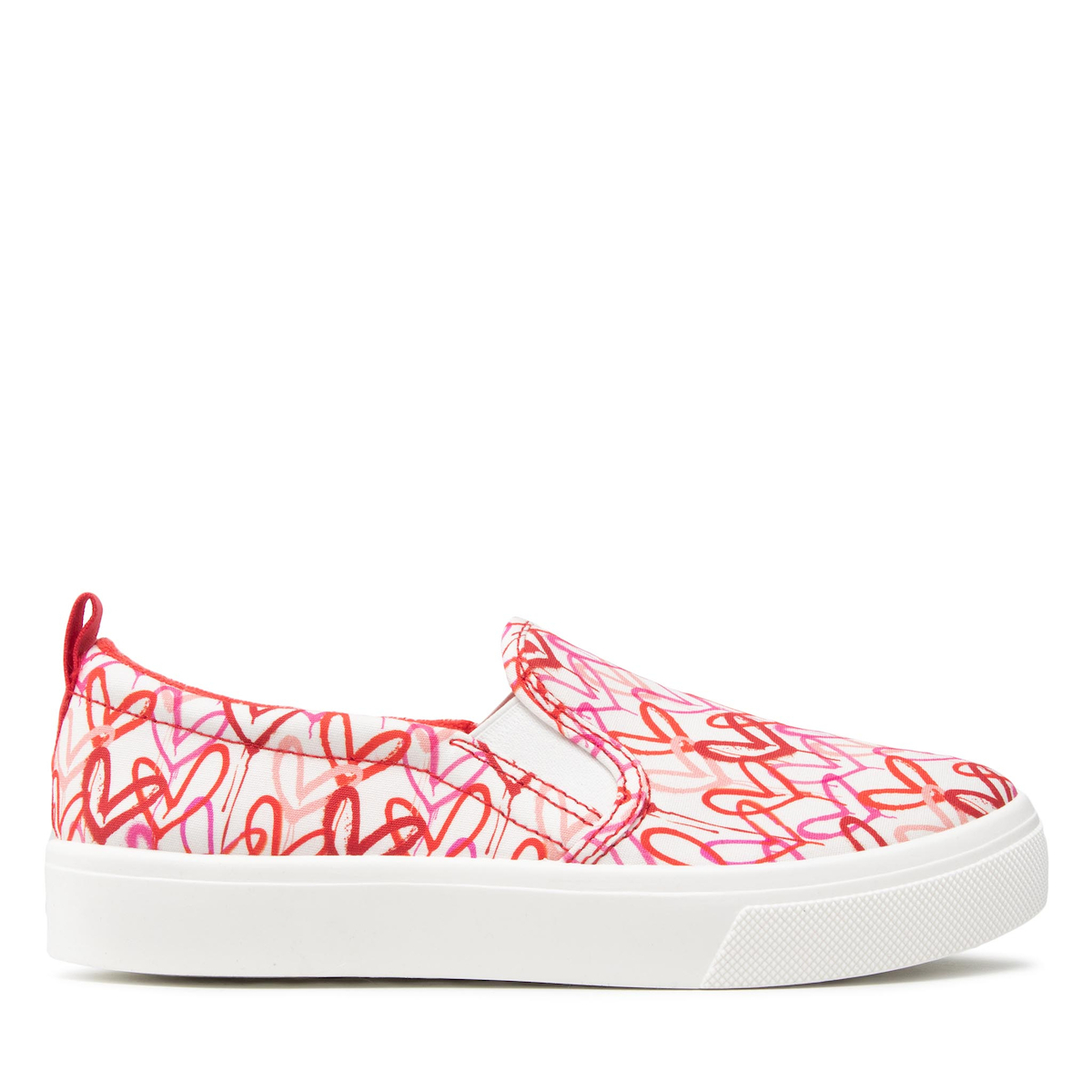 Skechers Poppy Πάνινα Γυναικεία Slip-On White / Red / Pink 155503-WRPK ...