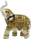 Ankor Decorative Elephant Polyresin in White/ Gold 11x5x13.5cm 1pcs