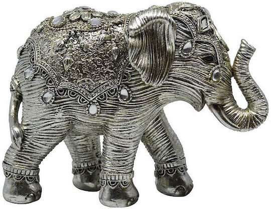 Ankor Декоративен Слон от Полирезин в Silver 10x4x7.5см 1бр