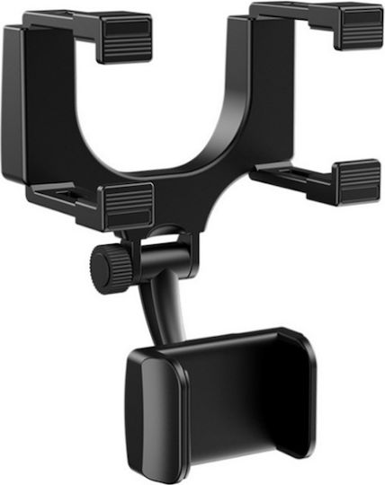Naxius Holder Mirror Suport Auto pentru Telefon cu cârlige reglabile Neagră
