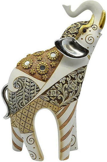 Ankor Decorative Elephant Polyresin in Gold/ Beige 16.5x7x25cm 1pcs